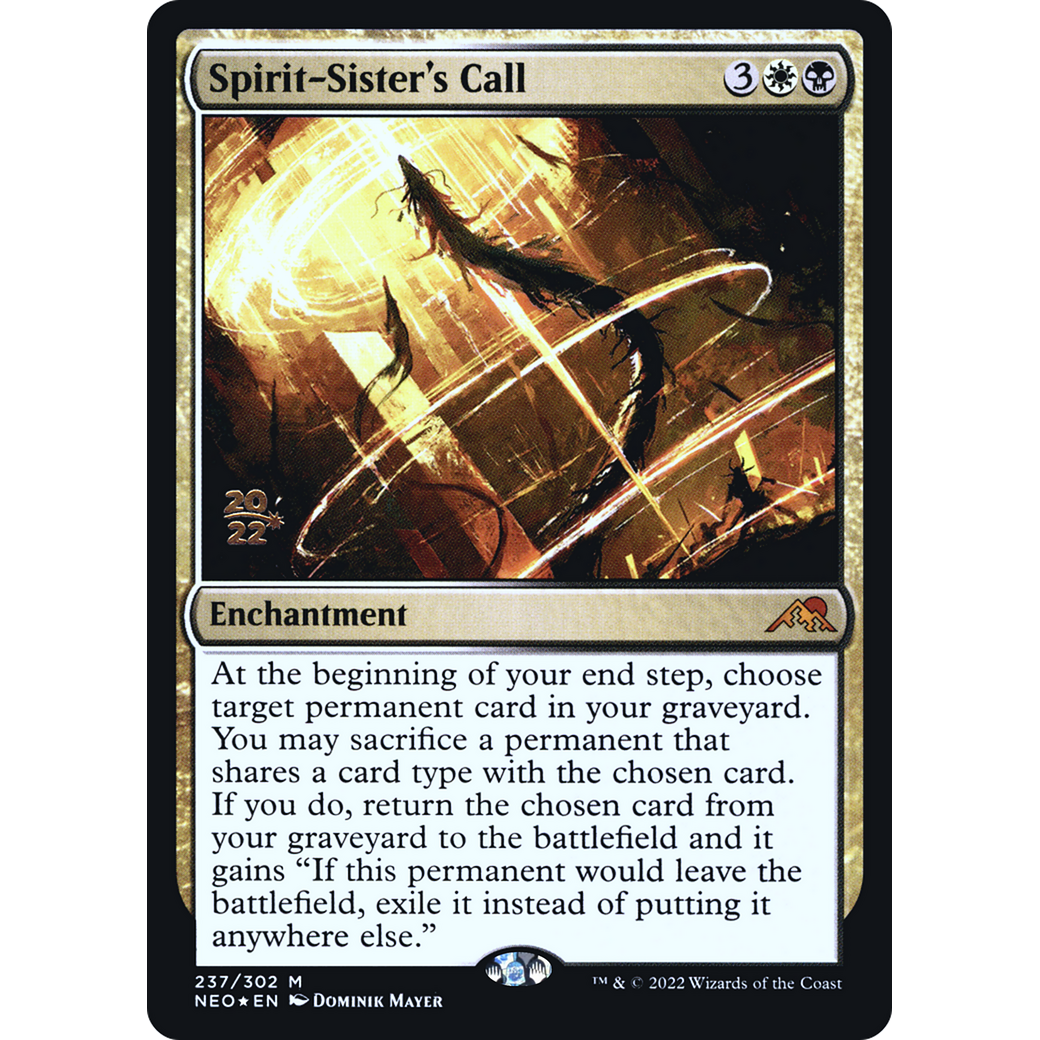 Spirit-Sister's Call (PRE-237S) - Kamigawa: Neon Dynasty Promos Foil