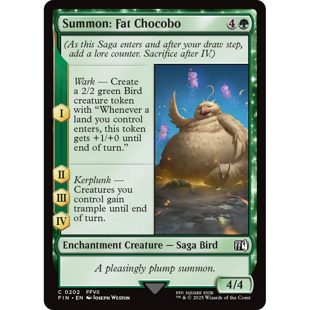 Summon: Fat Chocobo (FIN-202) - FINAL FANTASY: (enchantment) Foil
