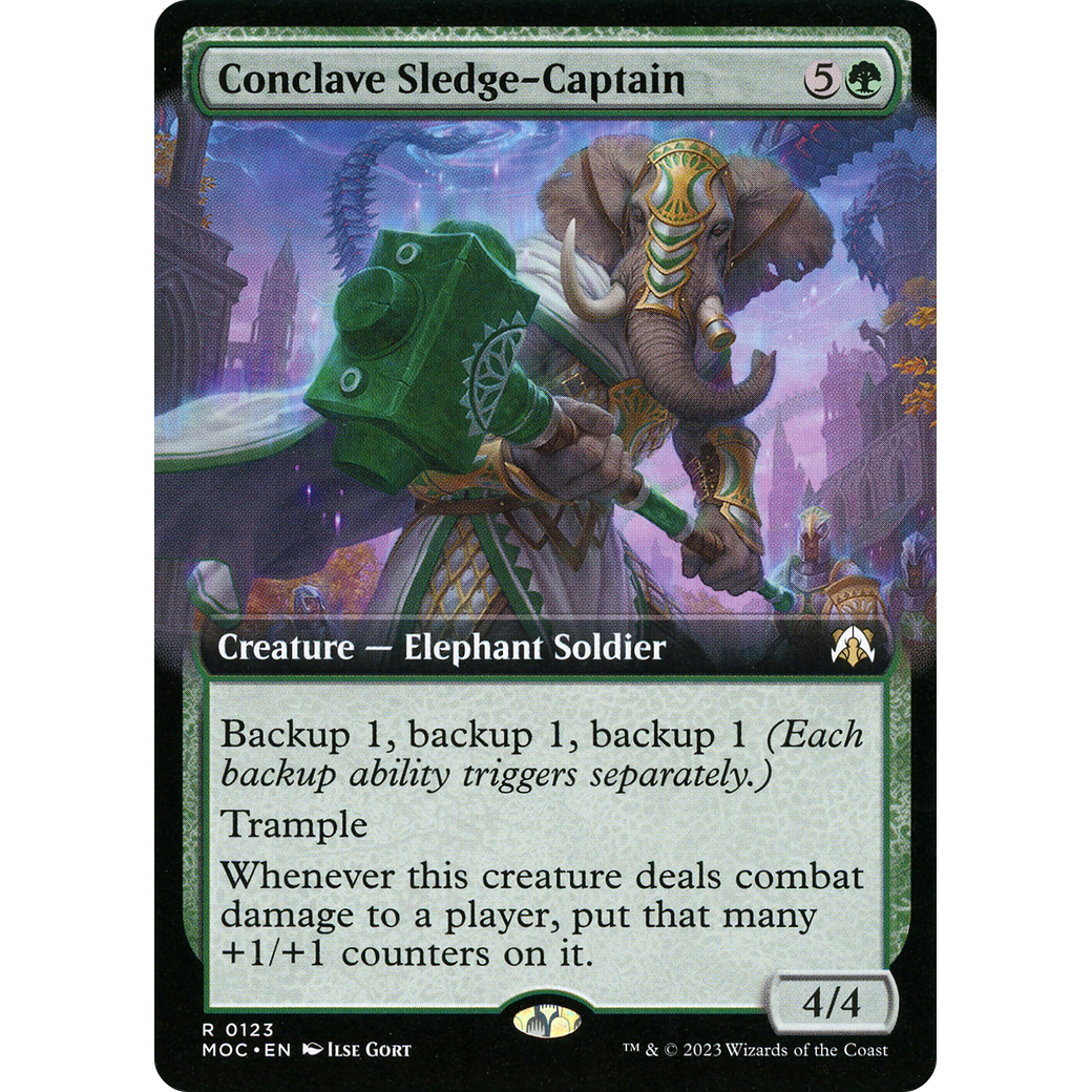 Conclave Sledge-Captain (Extended Art) (MOC-123) - March of the Machine Commander: (Extended Art) Foil