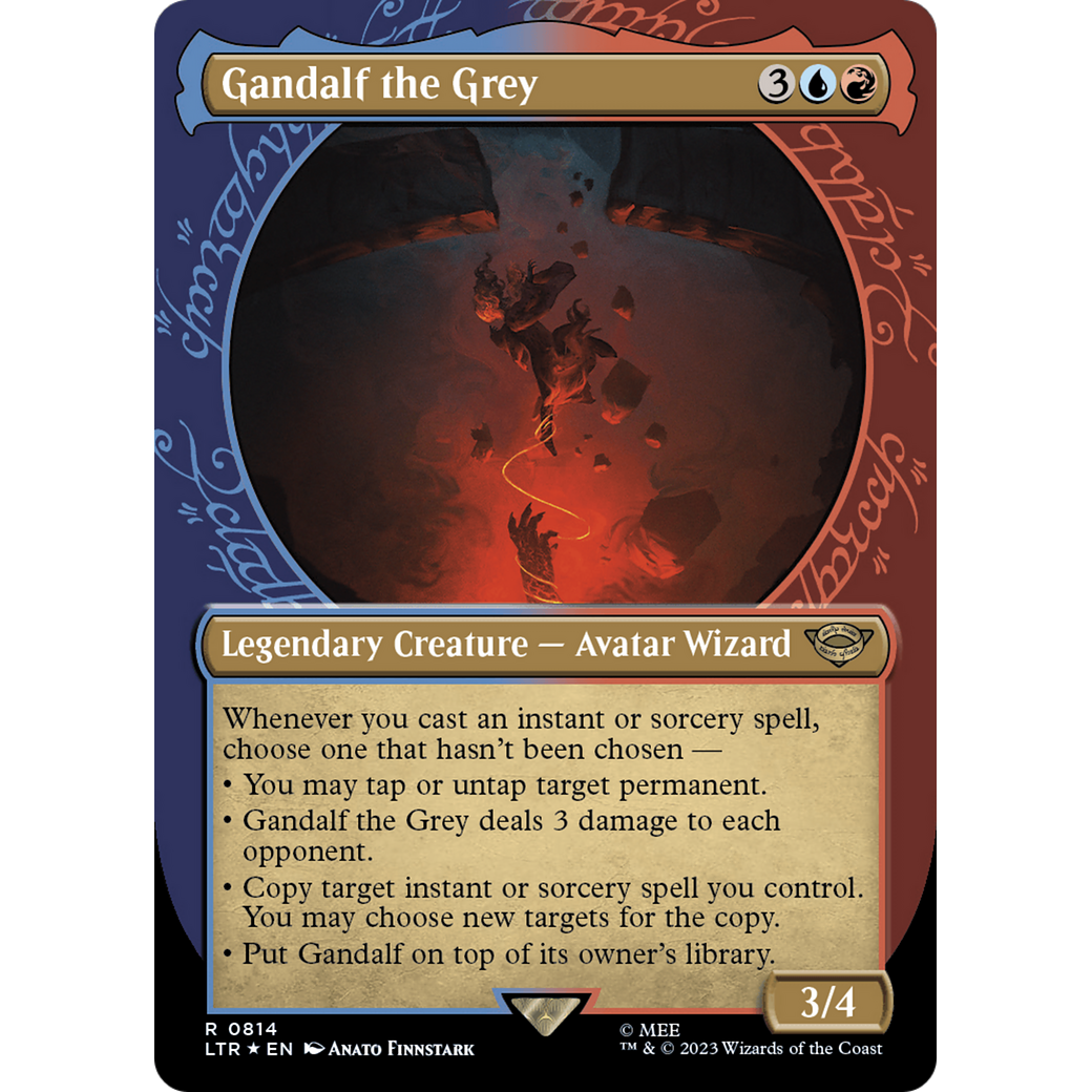 Gandalf the Grey (LTR-814) - The Lord of the Rings: Tales of Middle-earth: (Showcase) (Borderless) Foil