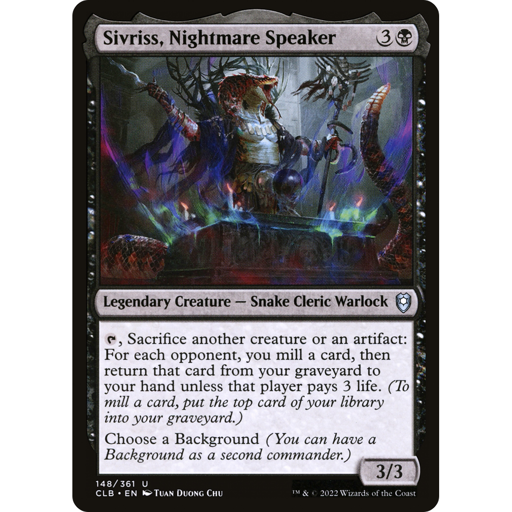 Sivriss, Nightmare Speaker (CLB-148) - Commander Legends: Battle for Baldur's Gate Foil