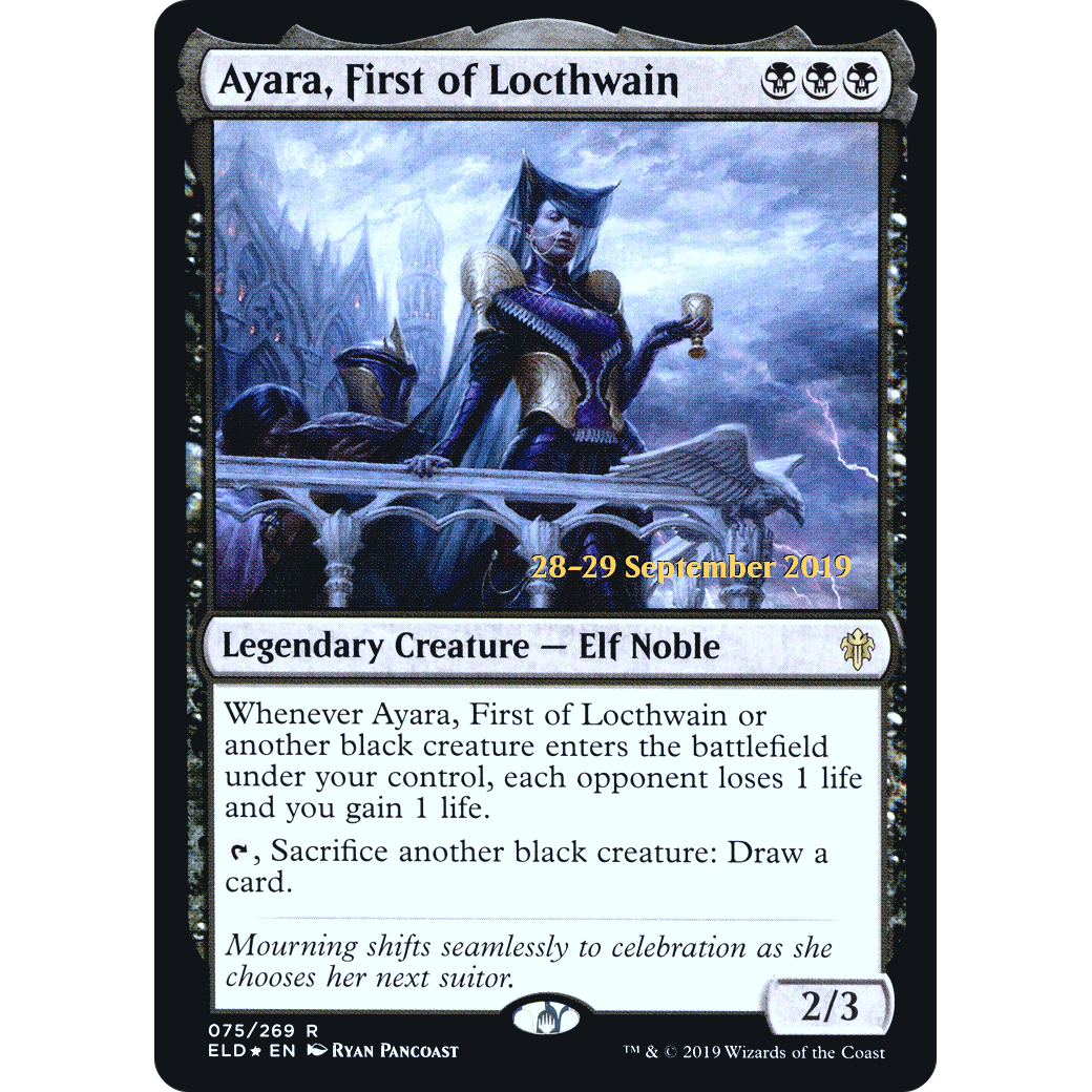 Ayara, First of Locthwain (PRE-075) - Throne of Eldraine Promos Foil