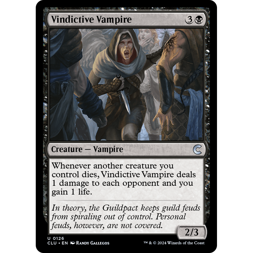 Vindictive Vampire (CLU-126) - Ravnica: Clue Edition