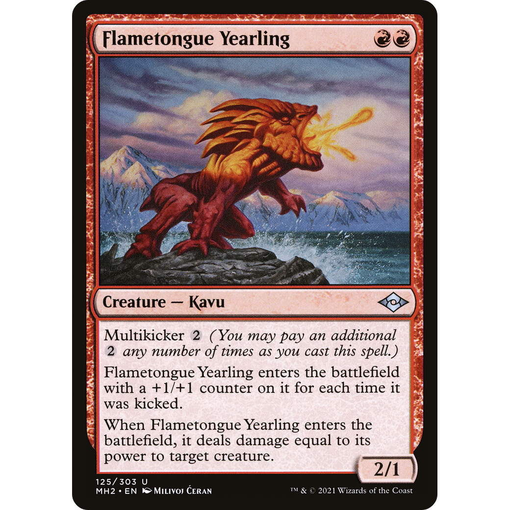 Flametongue Yearling (MH2-125) - Modern Horizons 2 Foil