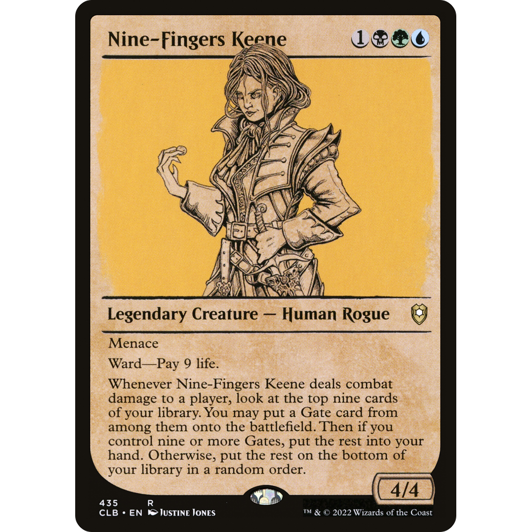 Nine-Fingers Keene (CLB-435) - Commander Legends: Battle for Baldur's Gate: (Showcase) Foil
