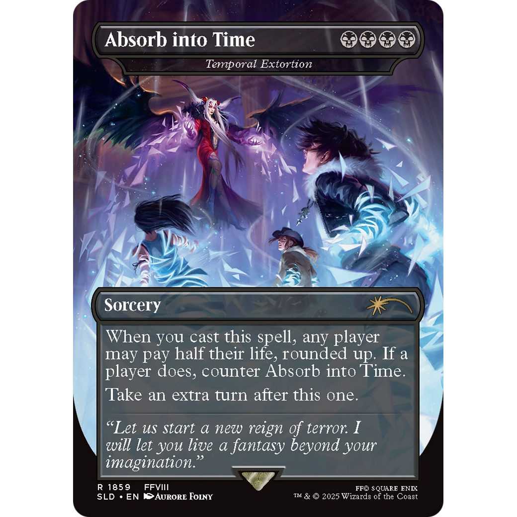 Absorb into Time - Temporal Extortion (SLD-1859) - Secret Lair Drop / Absorb into Time (Borderless)