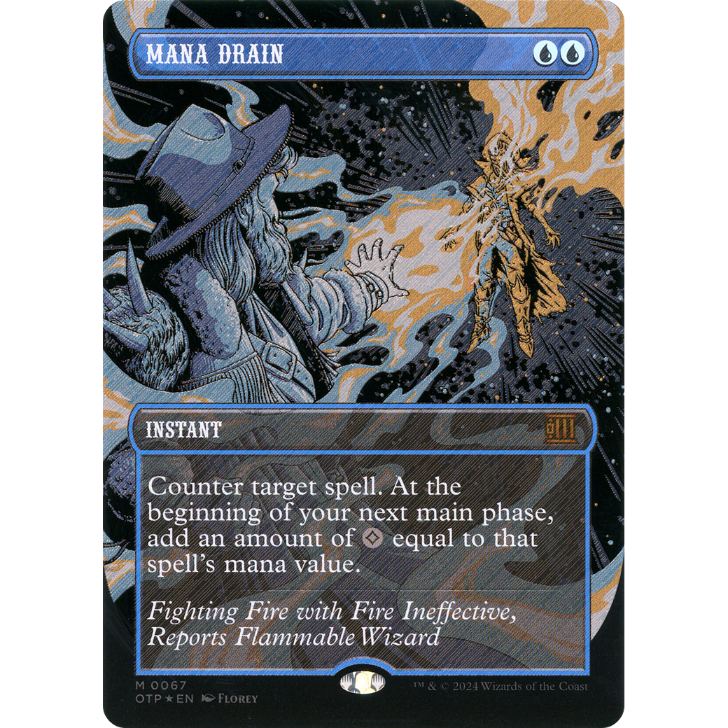 Mana Drain (Textured Foil) (OTP-067) - Breaking News (Borderless) Foil