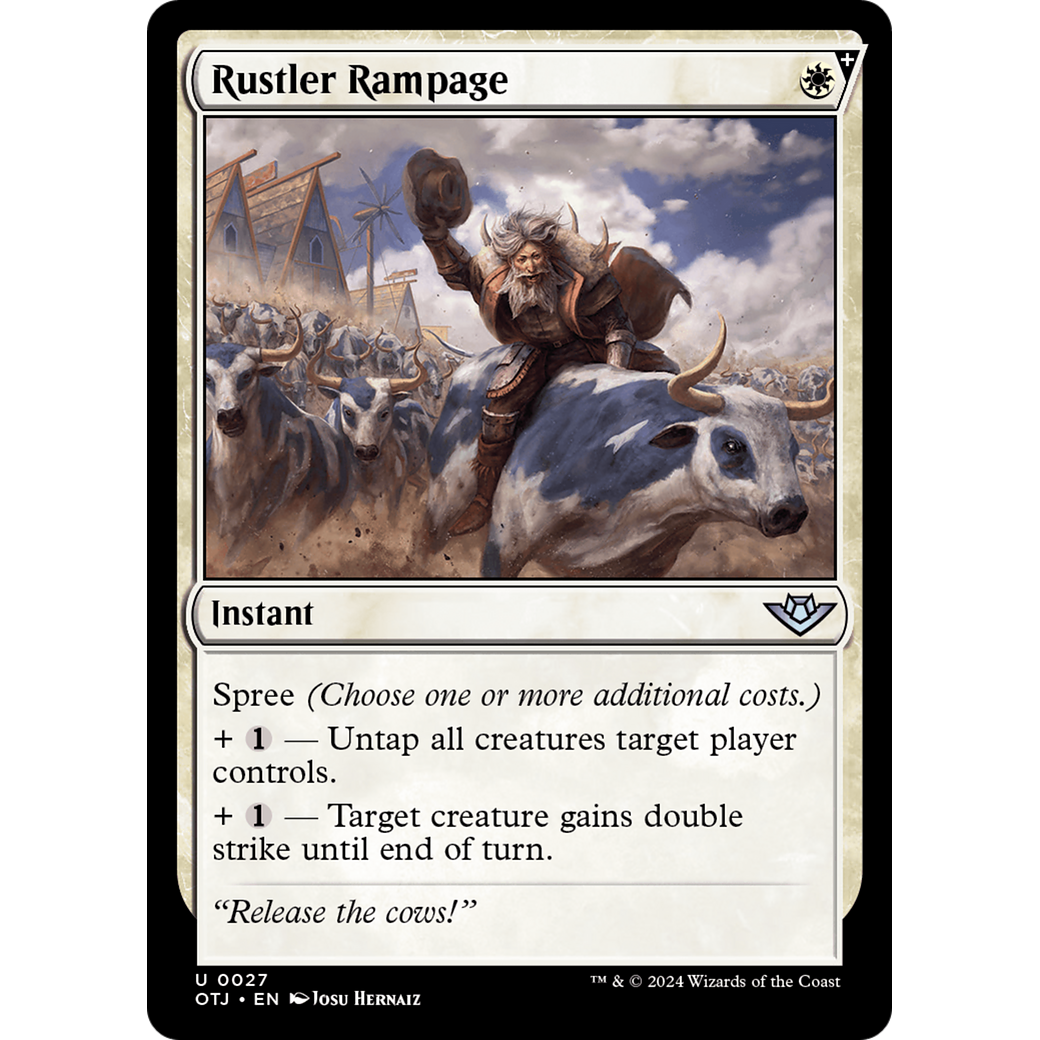 Rustler Rampage (OTJ-027) - Outlaws of Thunder Junction: (spree) Foil