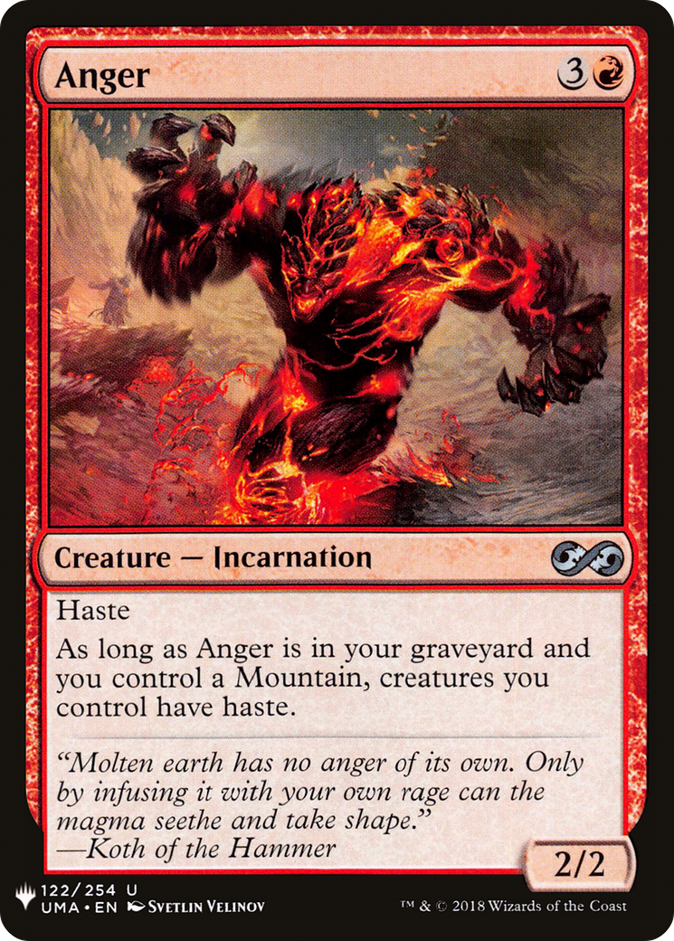 Anger (UMA) (LIST-122) - The List