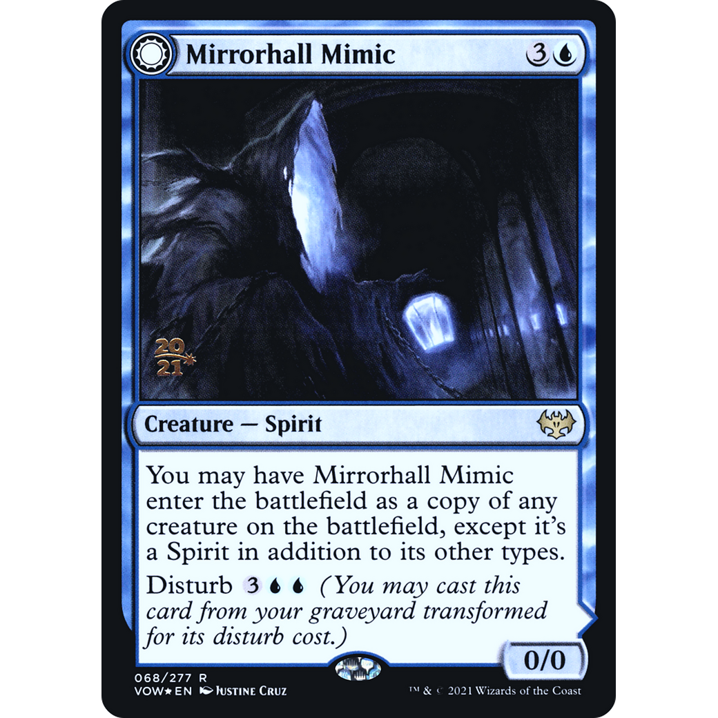 Mirrorhall Mimic (PRE-068) - Innistrad: Crimson Vow Promos: (Double Faced Transform) Foil