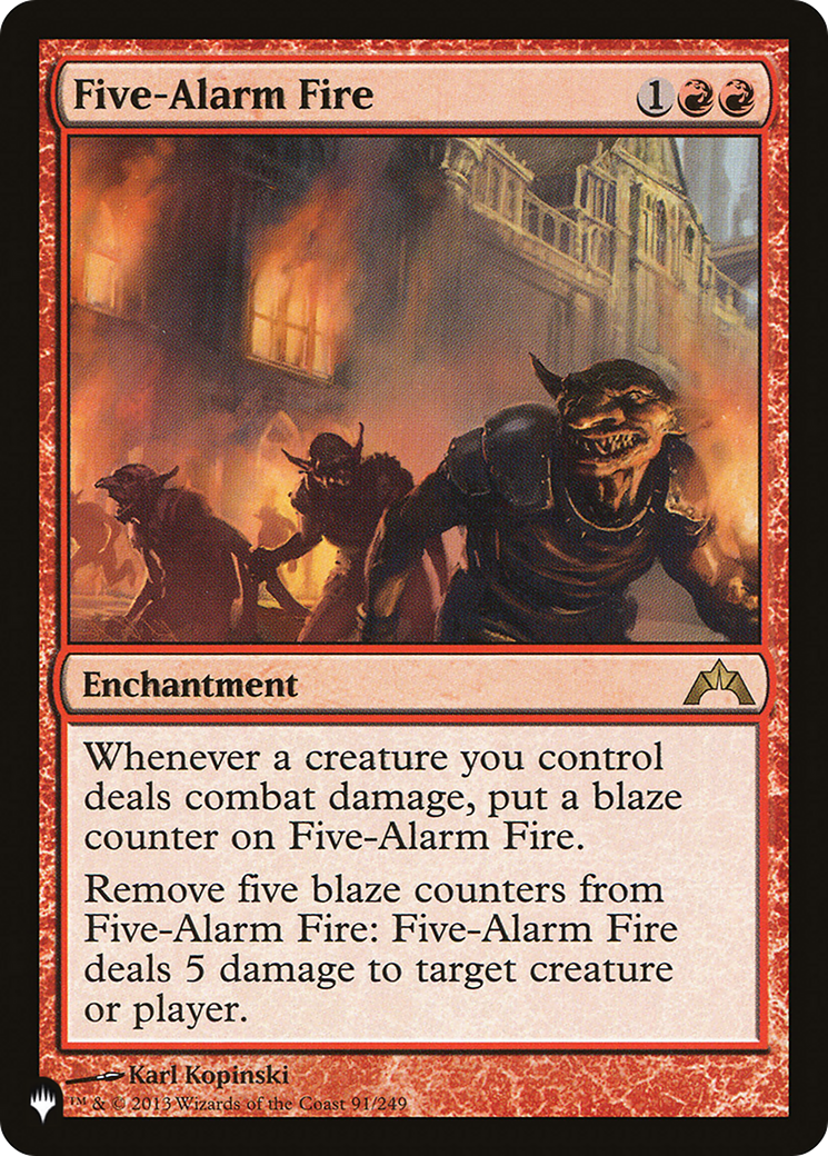 Five-Alarm Fire (LIST-91/249) - The List