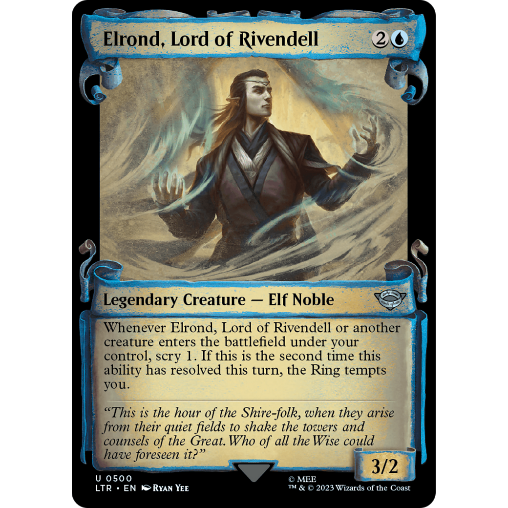 Elrond, Lord of Rivendell (LTR-500) - The Lord of the Rings: Tales of Middle-earth: (Showcase) Foil