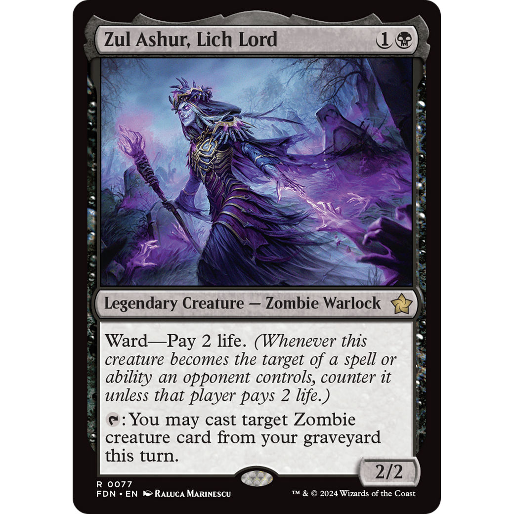 Zul Ashur, Lich Lord (FDN-077) - Foundations Foil