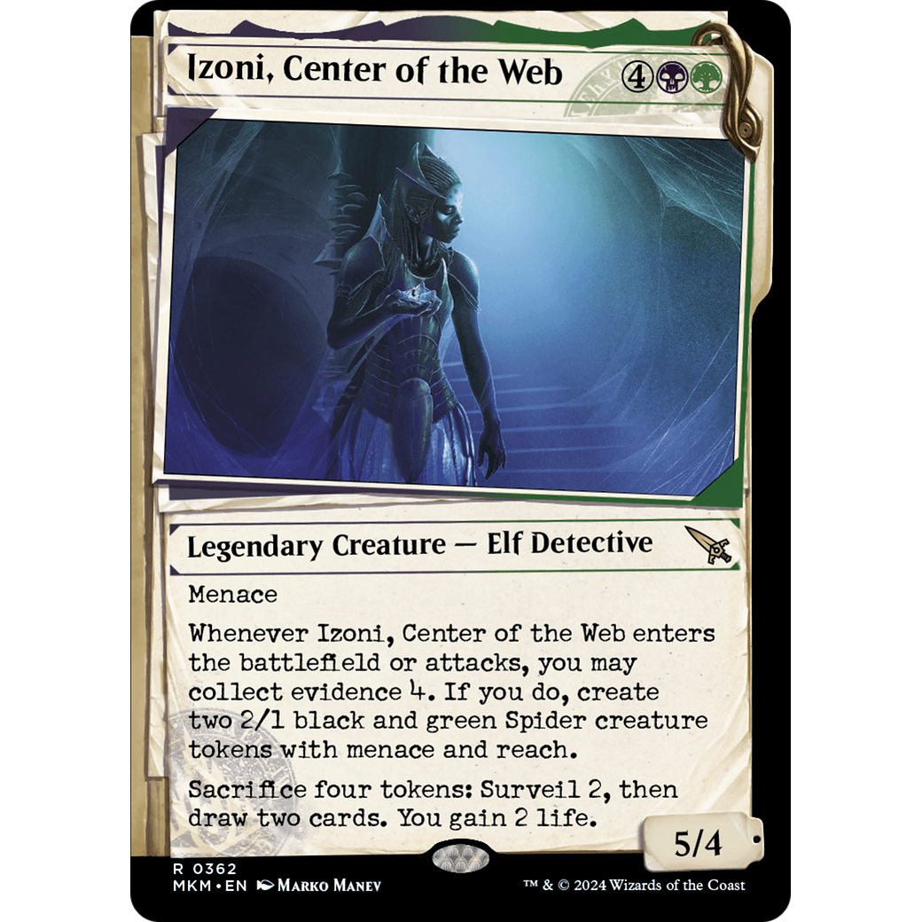 Izoni, Center of the Web (MKM-362) - Murders at Karlov Manor: (Showcase) Foil