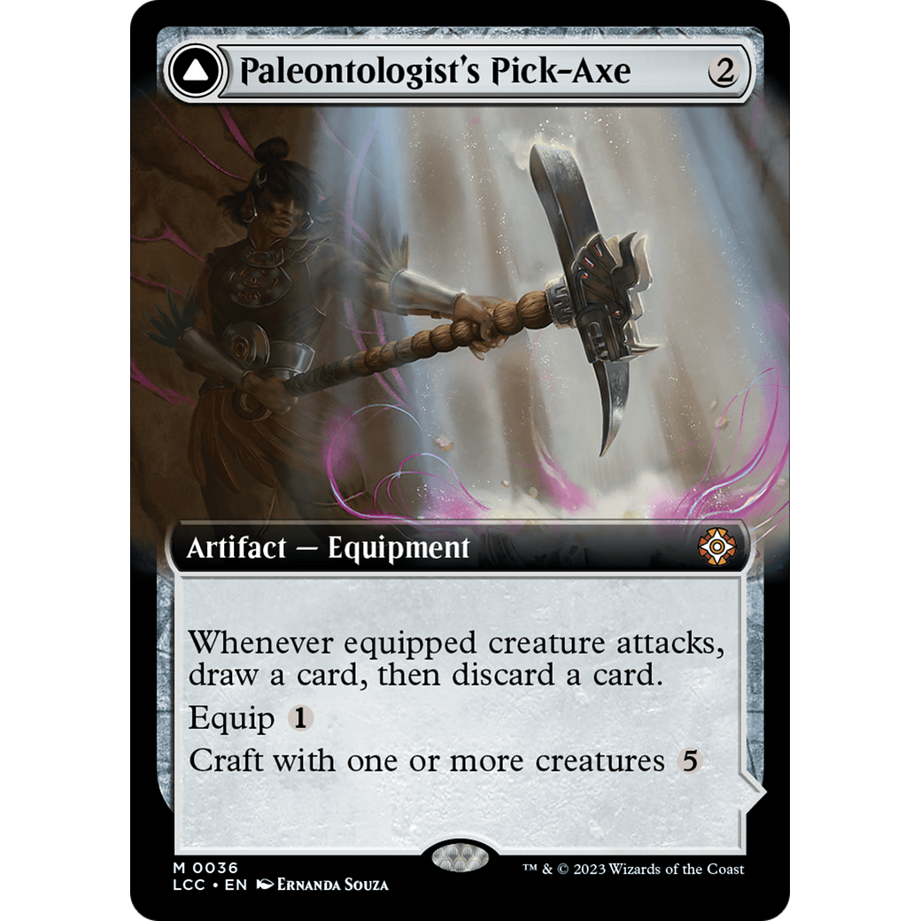 Paleontologist's Pick-Axe // Dinosaur Headdress (LCC-036) - The Lost Caverns of Ixalan Commander: (Extended Art)