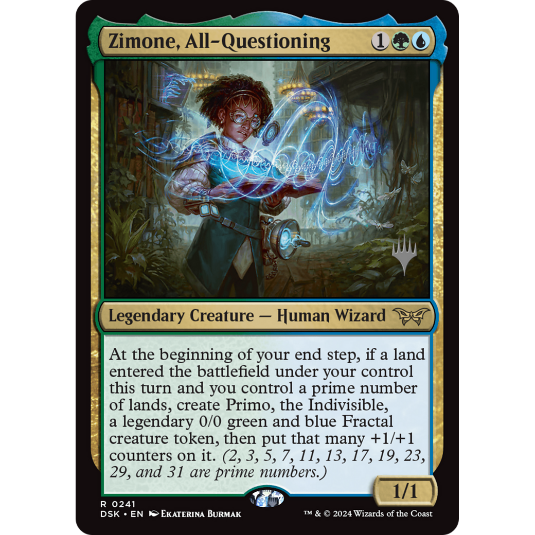 Zimone, All-Questioning (PPDSK-241P) - Duskmourn: House of Horror Promos