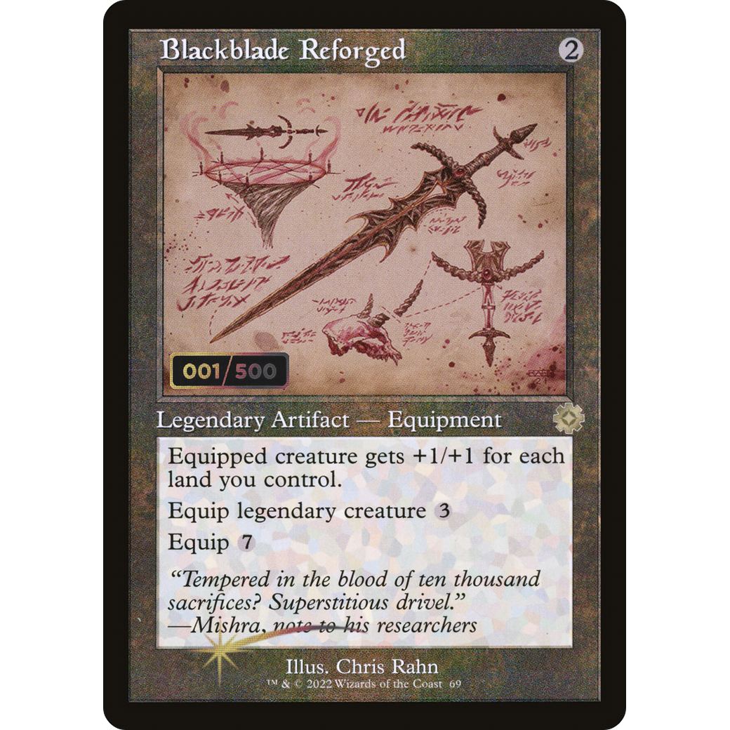 Blackblade Reforged (Schematic) (Serial Numbered) (BRR-069) - The Brothers' War Retro Artifacts Foil