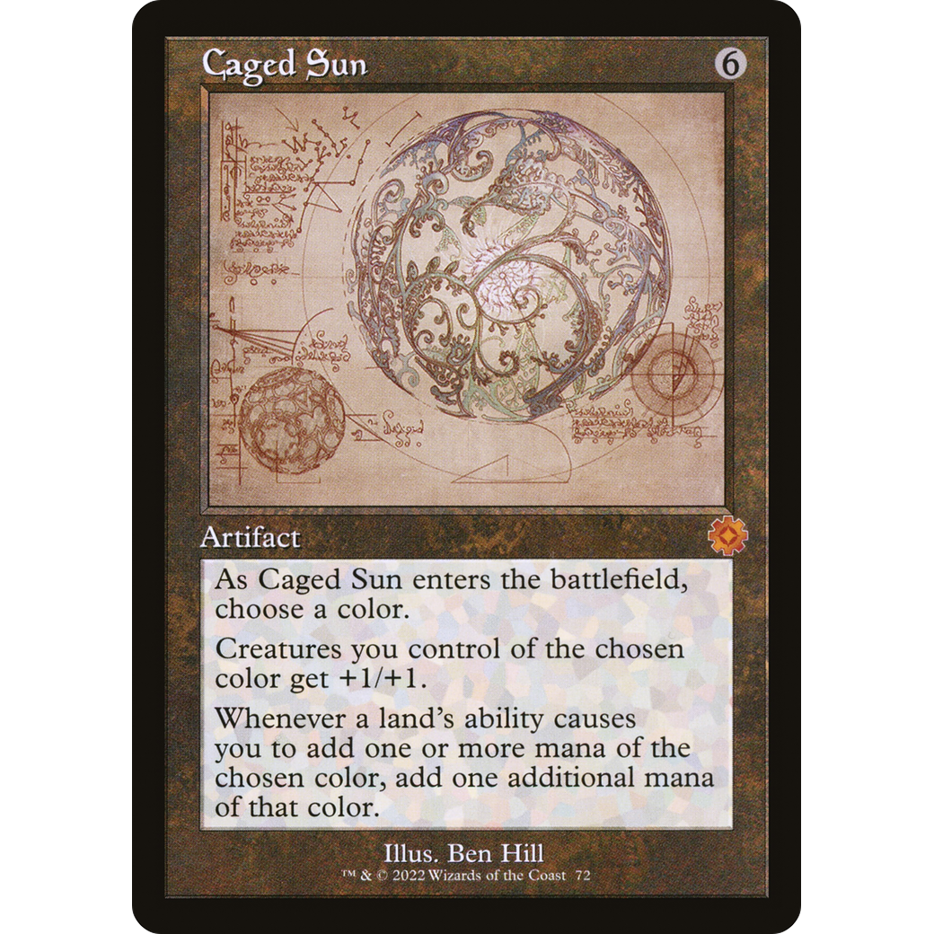 Caged Sun (Schematic) (BRR-072) - The Brothers' War Retro Artifacts Foil