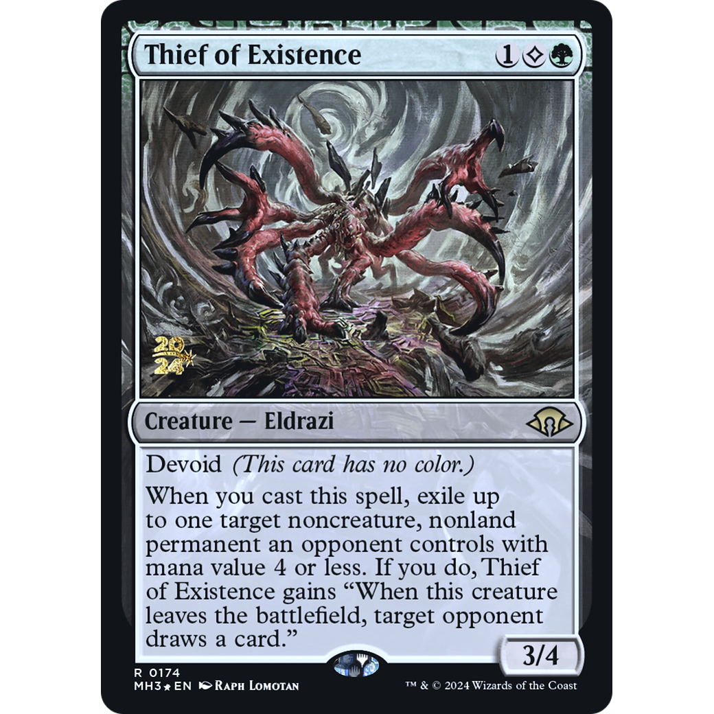 Thief of Existence (PRE-174S) - Modern Horizons 3 Promos: (devoid) Foil