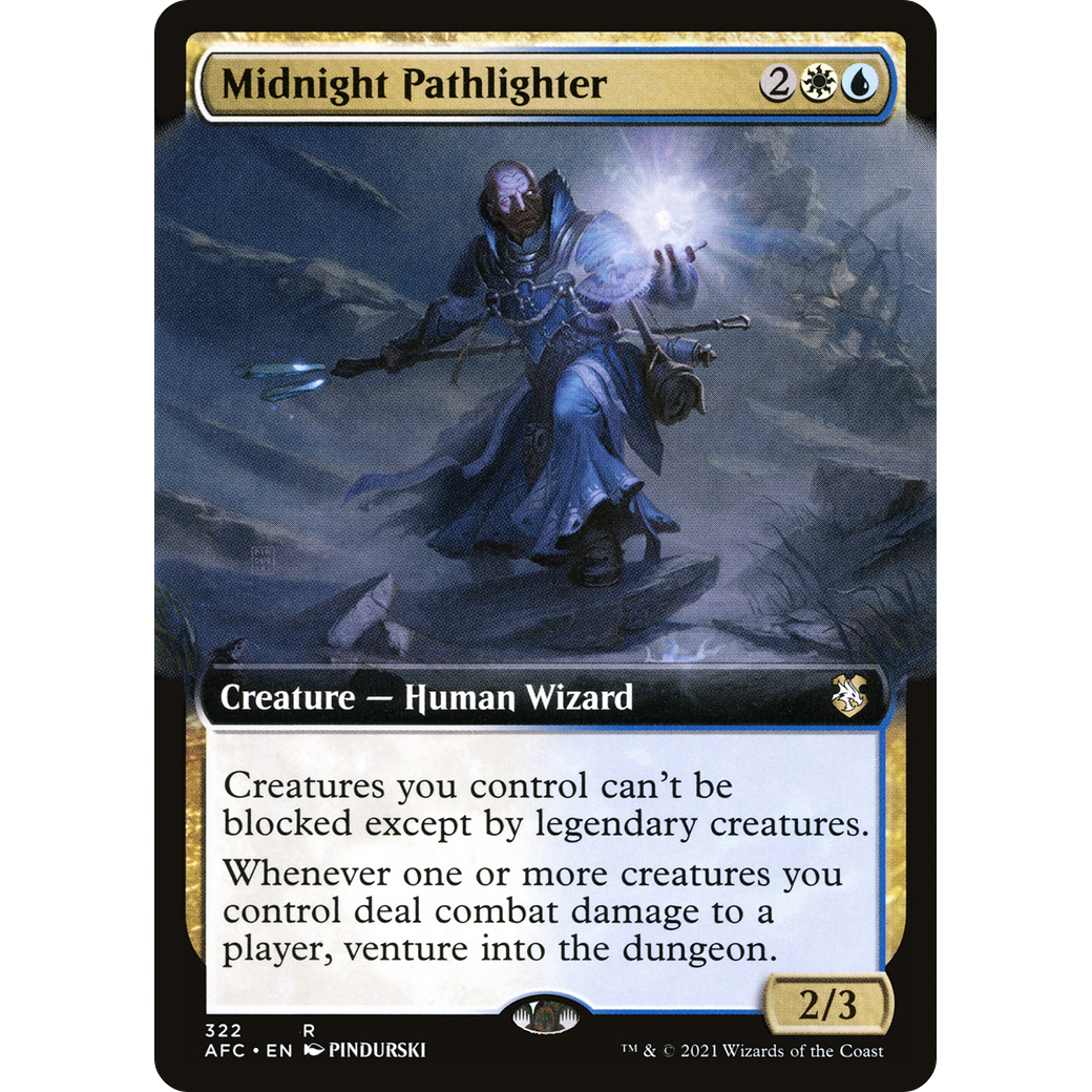 Midnight Pathlighter (AFC-322) - Forgotten Realms Commander: (Extended Art)