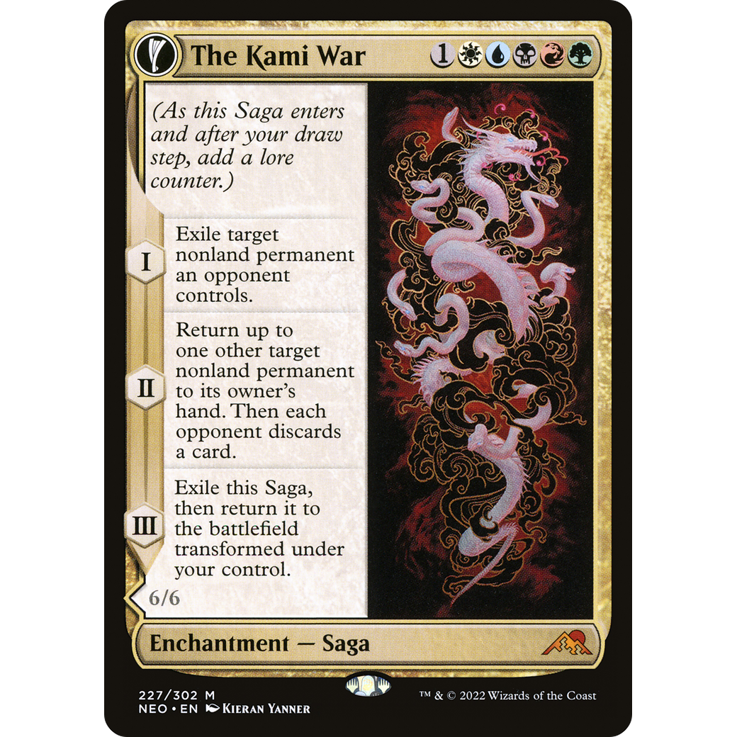 The Kami War // O-Kagachi Made Manifest (NEO-227) - Kamigawa: Neon Dynasty: (fandfc, enchantment) Foil