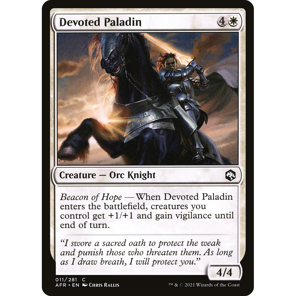 Devoted Paladin (AFR-011) - Adventures in the Forgotten Realms Foil