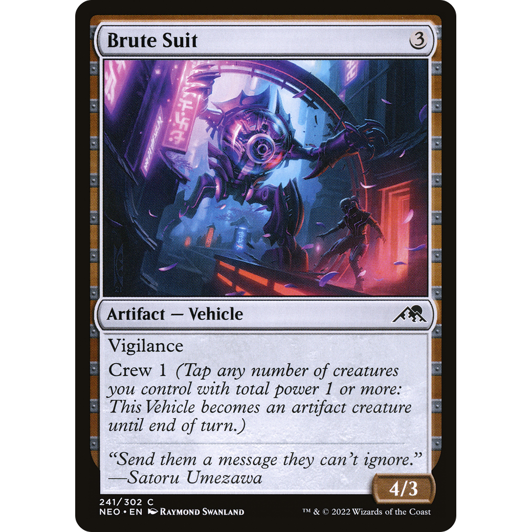 Brute Suit (NEO-241) - Kamigawa: Neon Dynasty