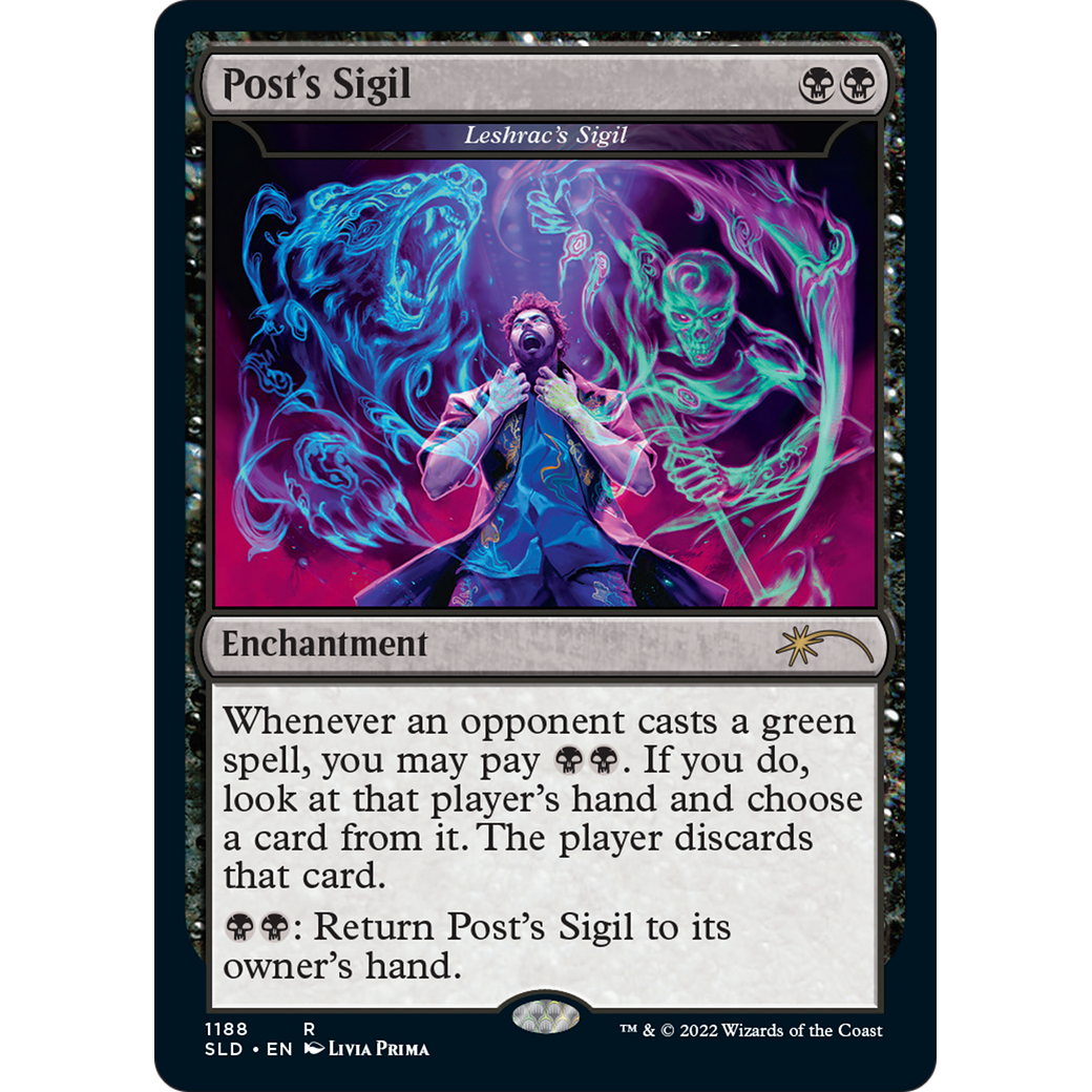 Post's Sigil - Leshrac's Sigil (Post Malone) (SLD-1188) - Secret Lair Drop / Post's Sigil Foil