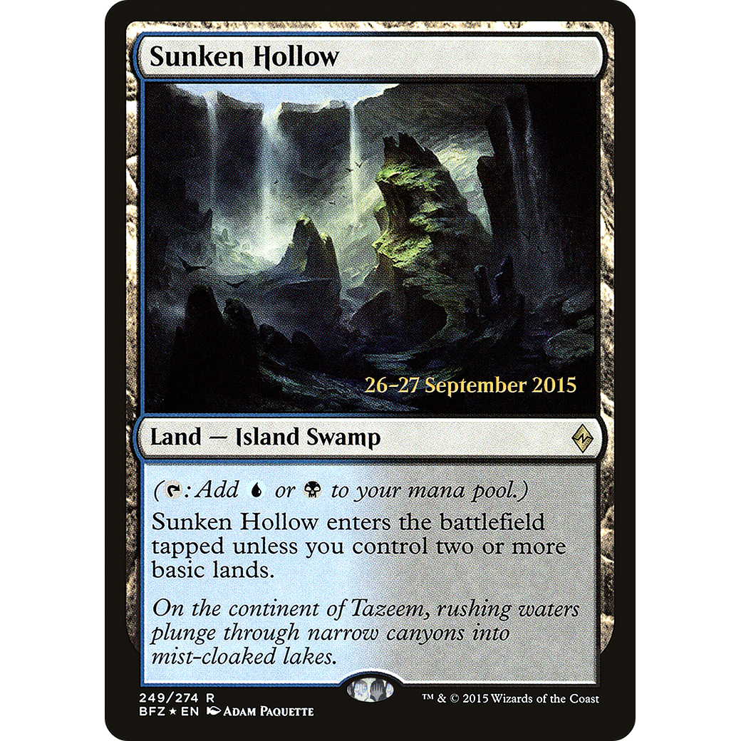 Sunken Hollow (PRE-249) - Battle for Zendikar Promos Foil