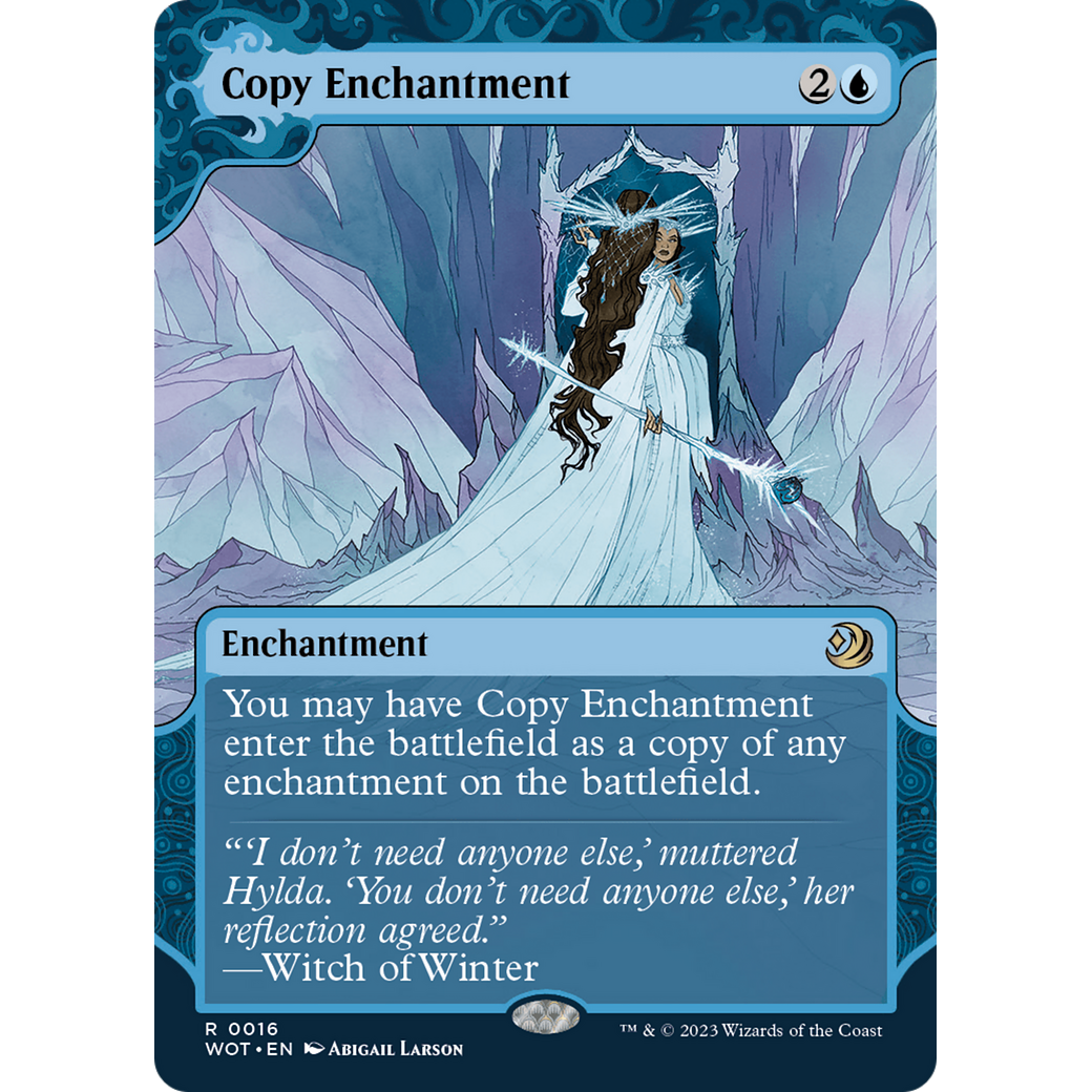 Copy Enchantment (WOT-016) - Wilds of Eldraine: Enchanting Tales: (Showcase) (Borderless) Foil