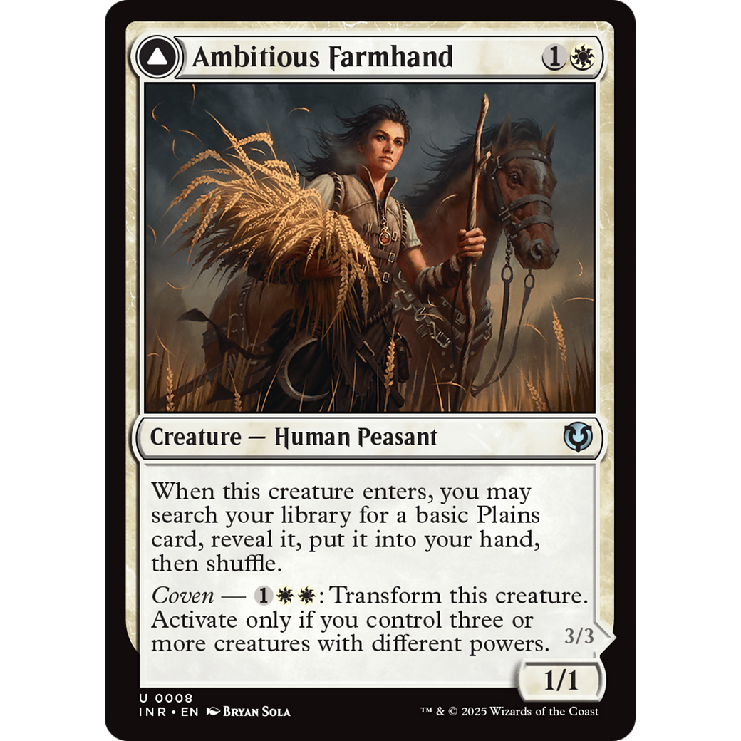 Ambitious Farmhand // Seasoned Cathar (INR-008) - Innistrad Remastered Foil