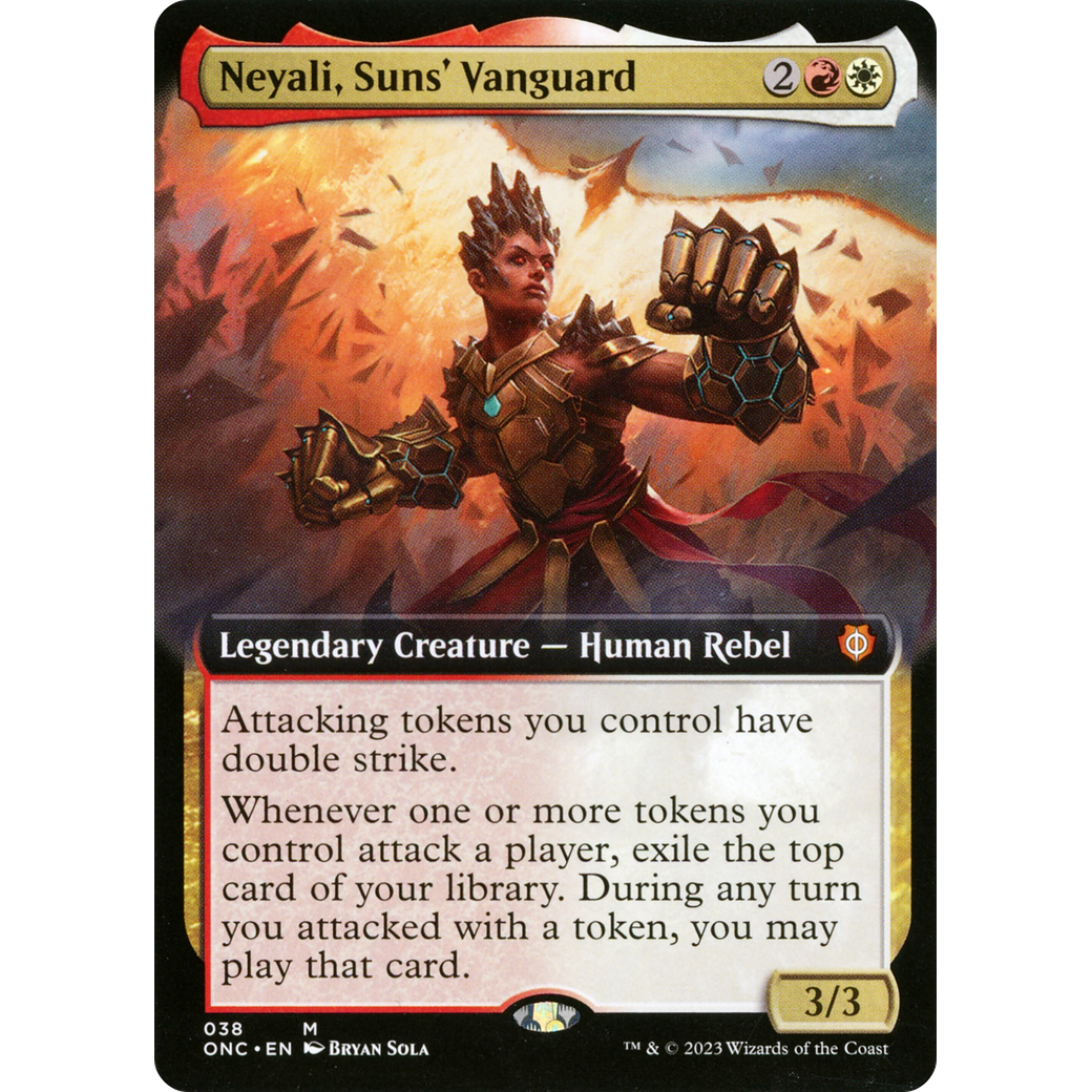 Neyali, Suns' Vanguard (ONC-038) - Phyrexia: All Will Be One Commander: (Extended Art) Foil