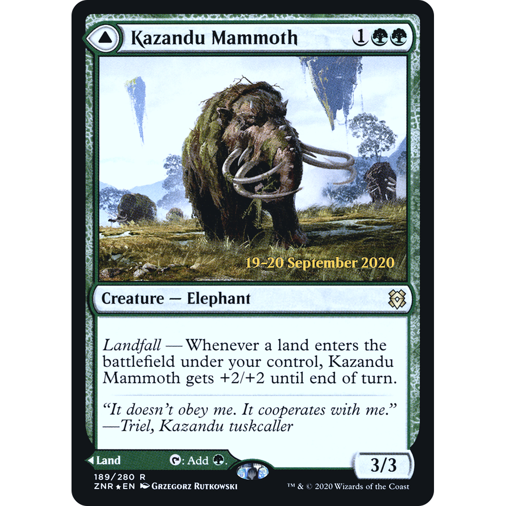 Kazandu Mammoth (PRE-189) - Zendikar Rising Promos Foil