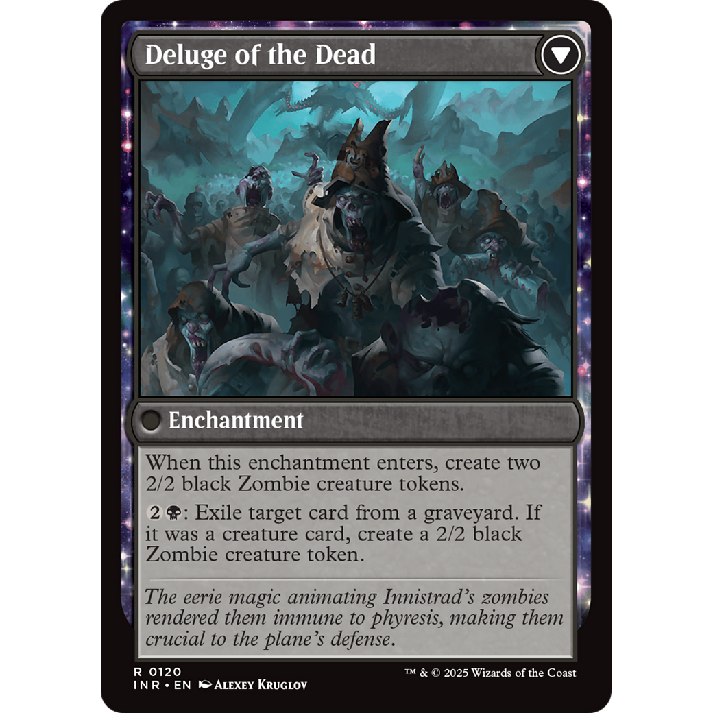 Invasion of Innistrad // Deluge of the Dead (INR-120) - Innistrad Remastered: (enchantment) Foil