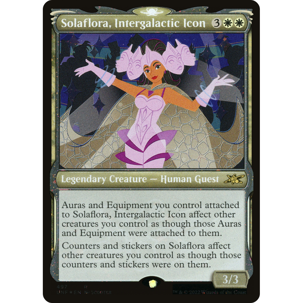 Solaflora, Intergalactic Icon (Showcase) (Galaxy Foil) (UNF-497) - Unfinity: (Showcase) Foil