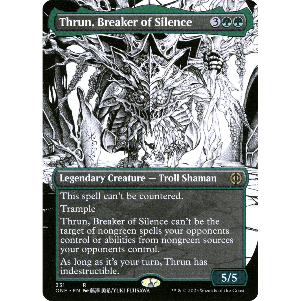 Thrun, Breaker of Silence (ONE-331) - Phyrexia: All Will Be One: (Showcase) (Borderless) Foil