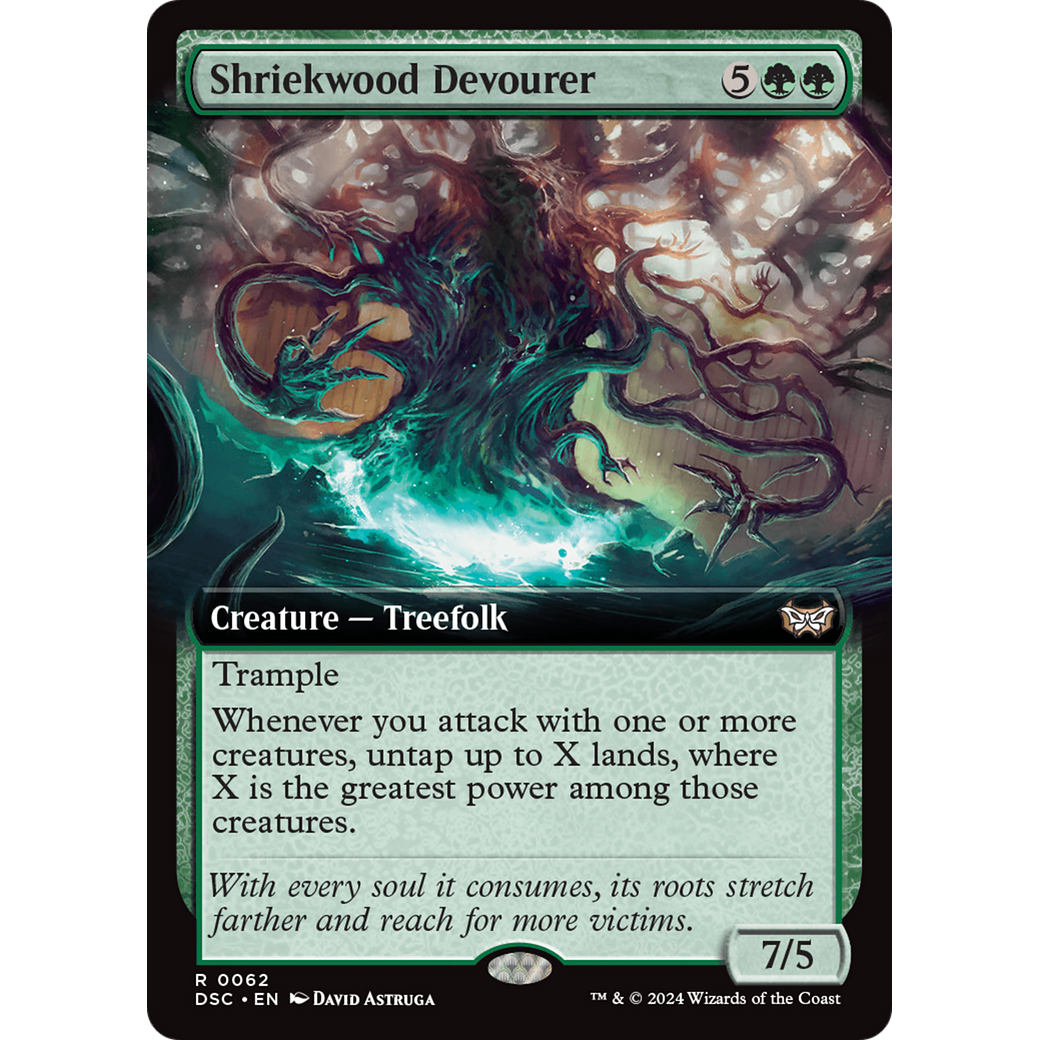 Shriekwood Devourer (DSC-062) - Duskmourn: House of Horror Commander: (Extended Art)