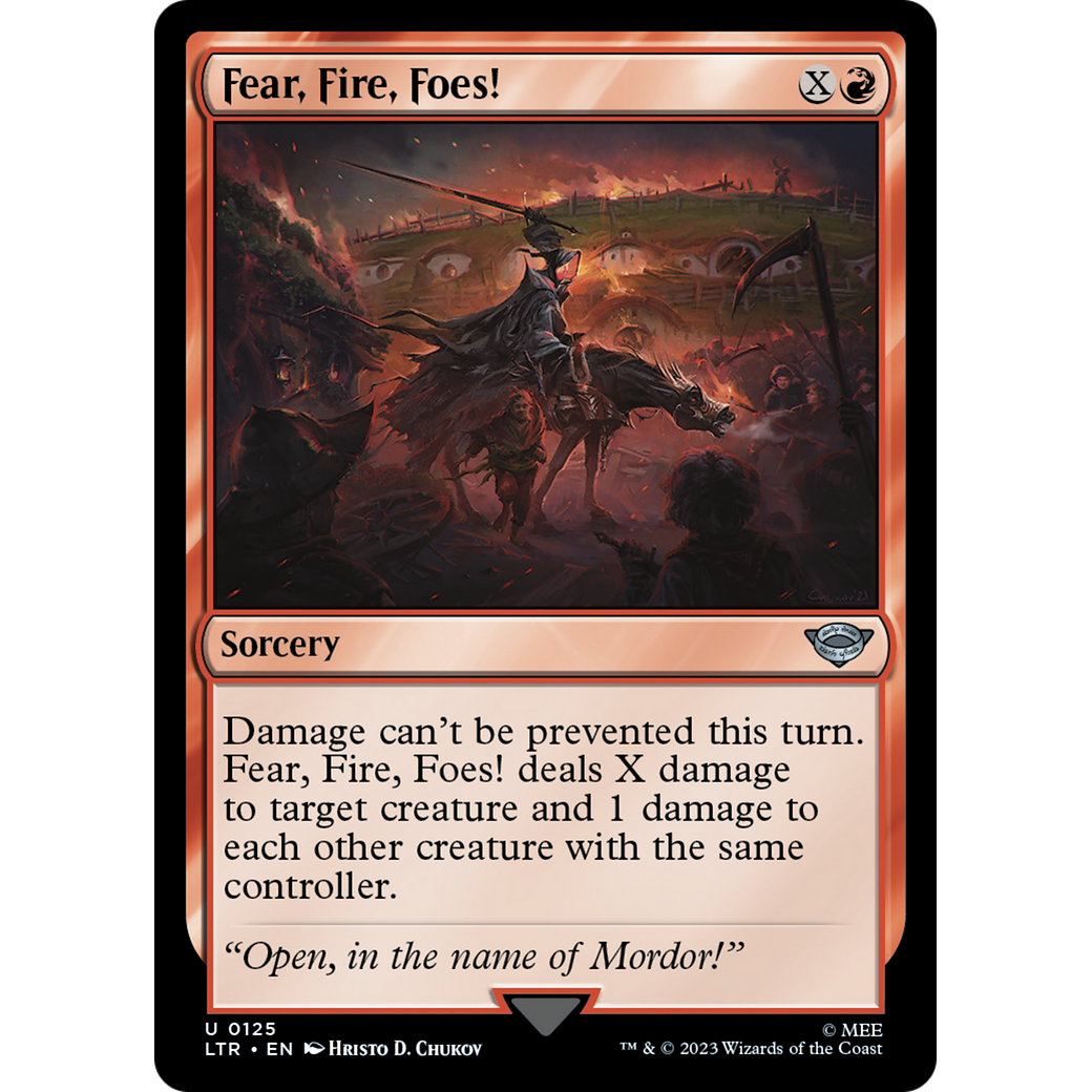 Fear, Fire, Foes! (LTR-125) - The Lord of the Rings: Tales of Middle-earth Foil