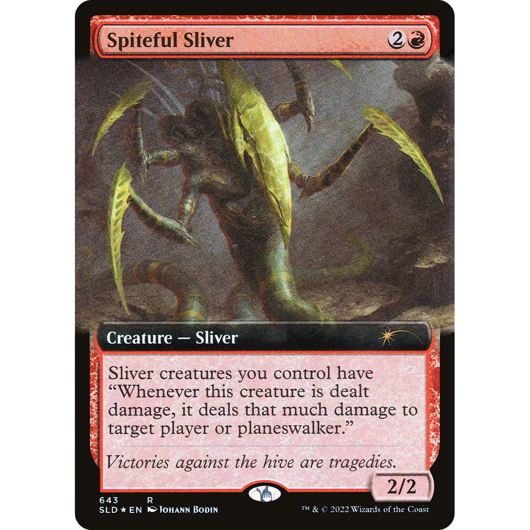 Spiteful Sliver (Extended Art) (SLD-643) - Secret Lair Drop: (Extended Art) Foil