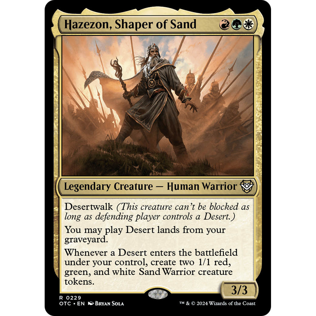 Hazezon, Shaper of Sand (OTC-229) - Outlaws of Thunder Junction Commander