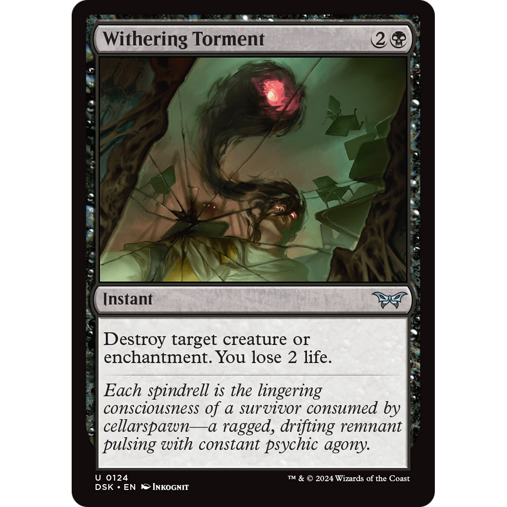 Withering Torment (DSK-124) - Duskmourn: House of Horror Foil