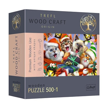 Festive Cat 501pc Woodcraft Puzzle