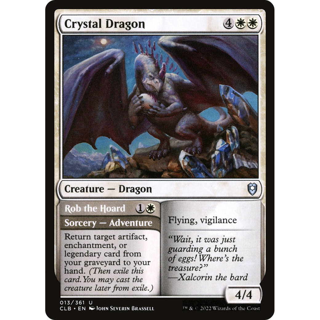 Crystal Dragon // Rob the Hoard (CLB-013) - Commander Legends: Battle for Baldur's Gate Foil