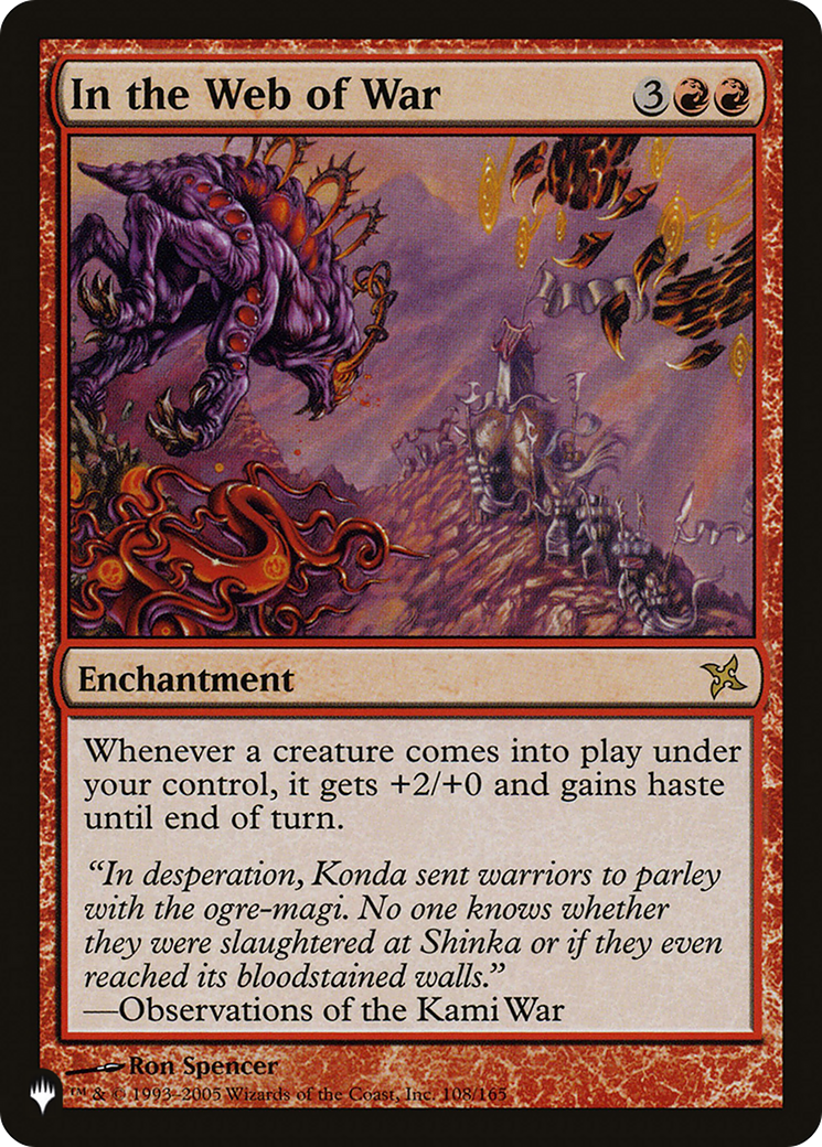 In the Web of War (LIST-108/165) - The List