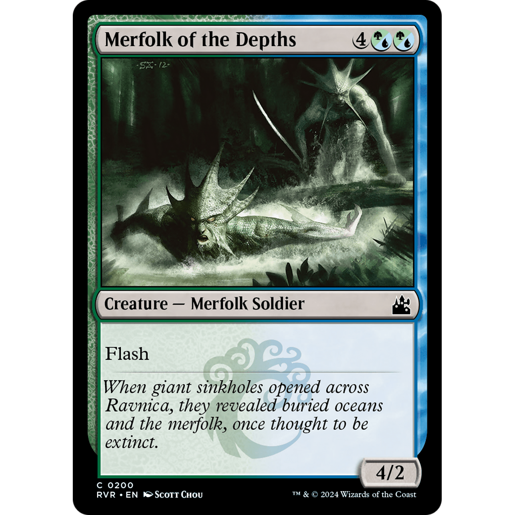 Merfolk of the Depths (RVR-200) - Ravnica Remastered Foil