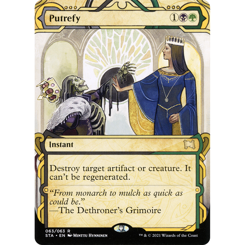 Putrefy (STA-063) - Strixhaven Mystical Archive: (Showcase) (Borderless) Foil