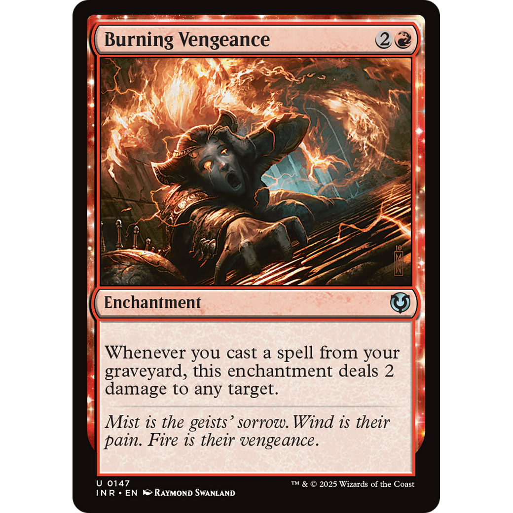 Burning Vengeance (INR-147) - Innistrad Remastered: (enchantment)