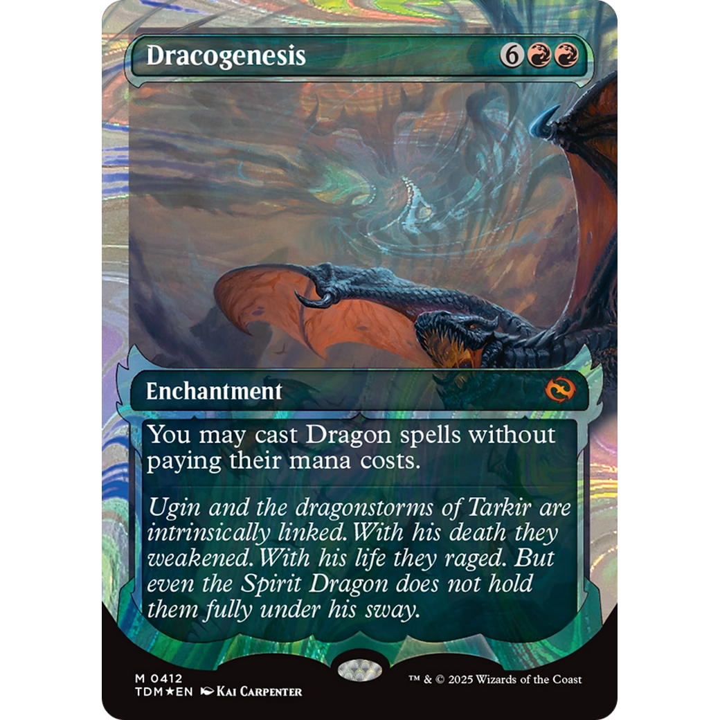 Dracogenesis (TDM-412) - Tarkir: Dragonstorm: (Showcase, enchantment) (Borderless) Foil