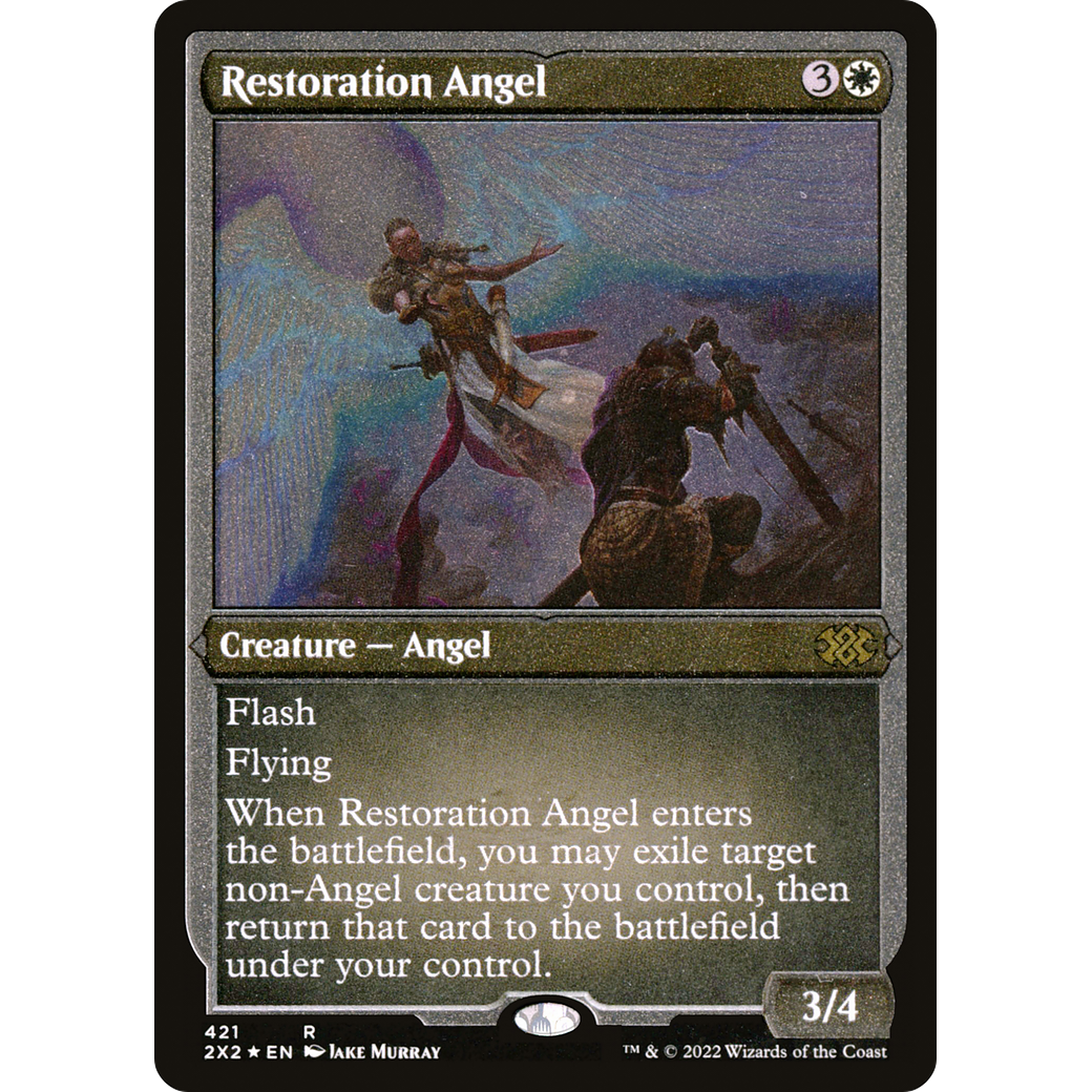 Restoration Angel (Foil Etched) (2X2-421) - Double Masters 2022 Foil