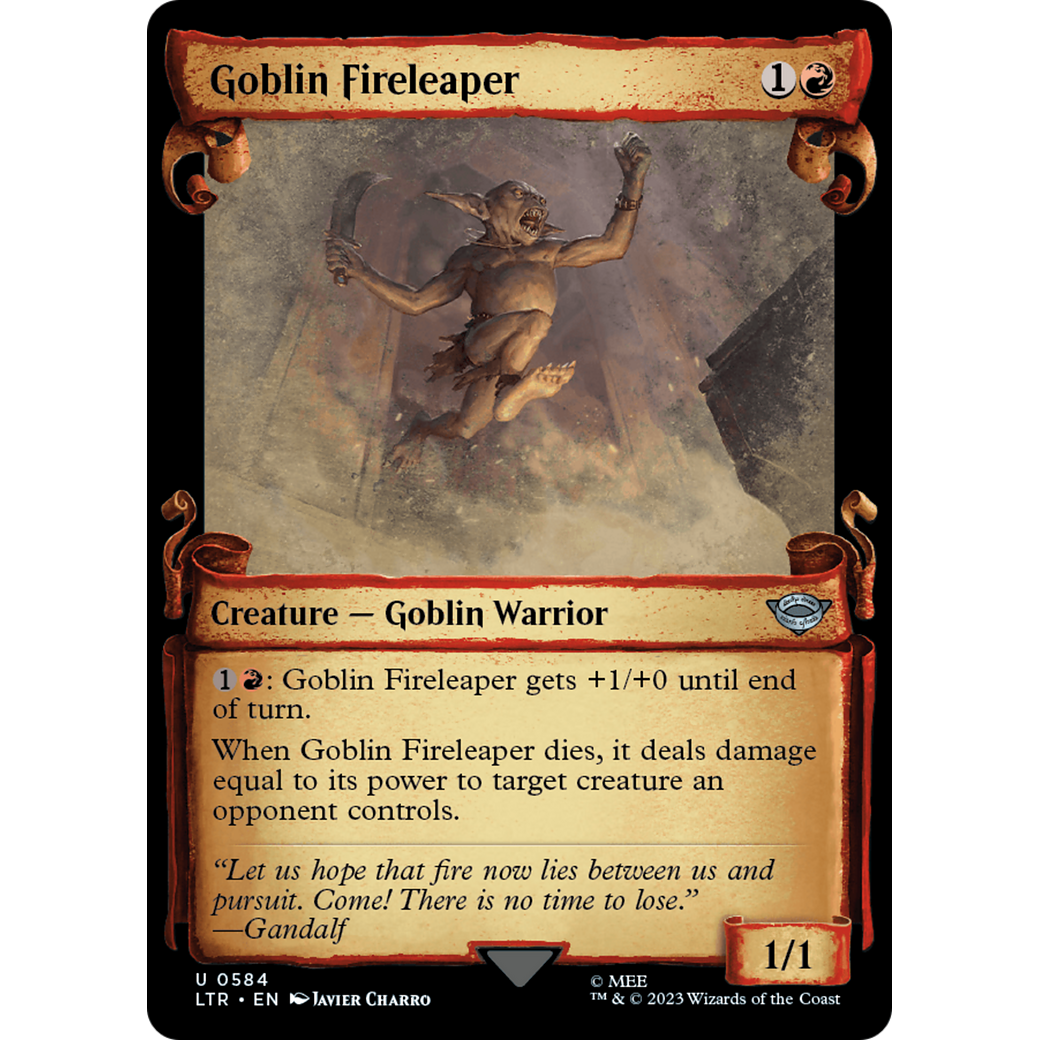 Goblin Fireleaper (LTR-584) - The Lord of the Rings: Tales of Middle-earth: (Showcase) Foil